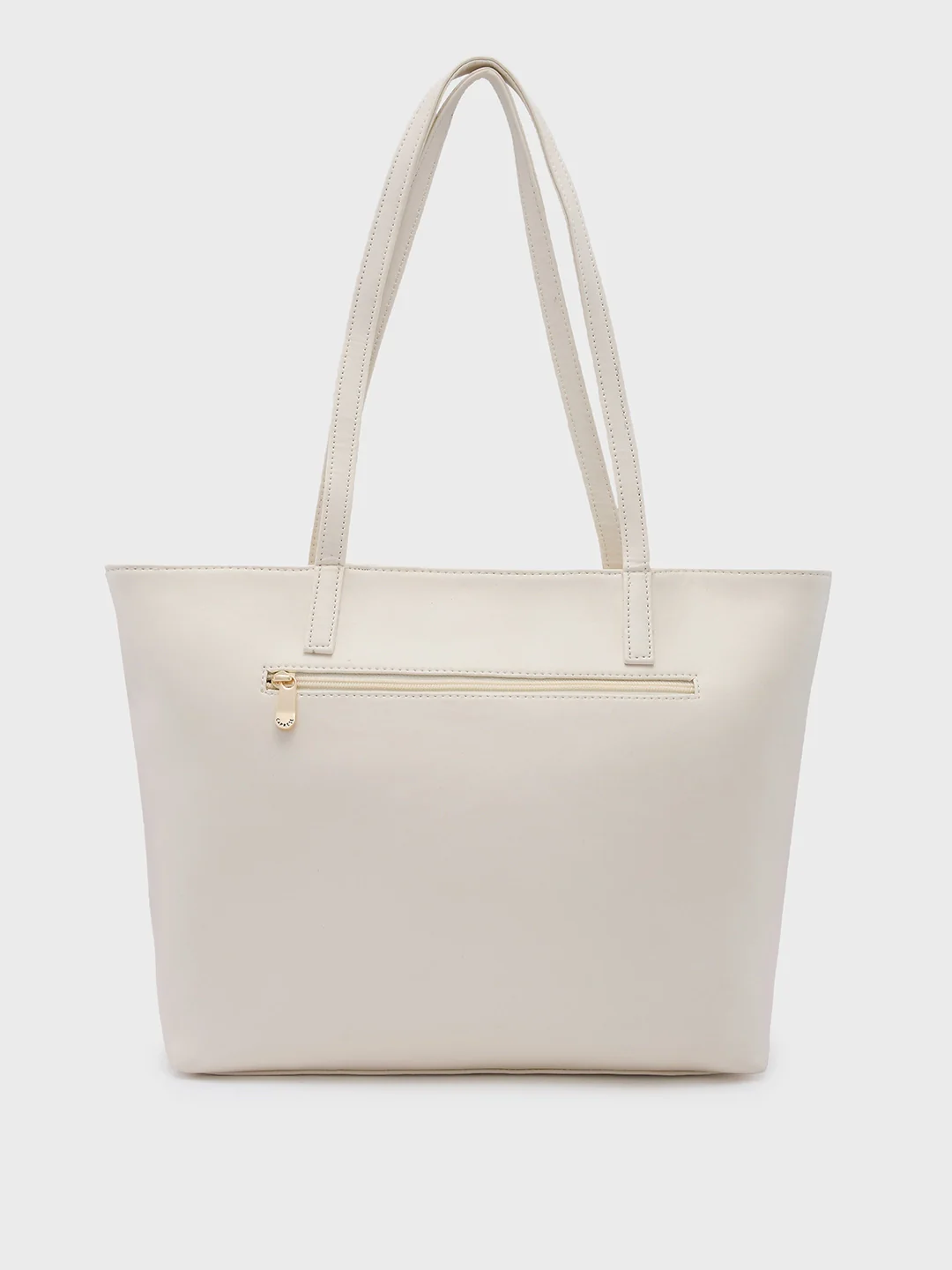 Caprese Sari Medium White Tote Bag - Image 4