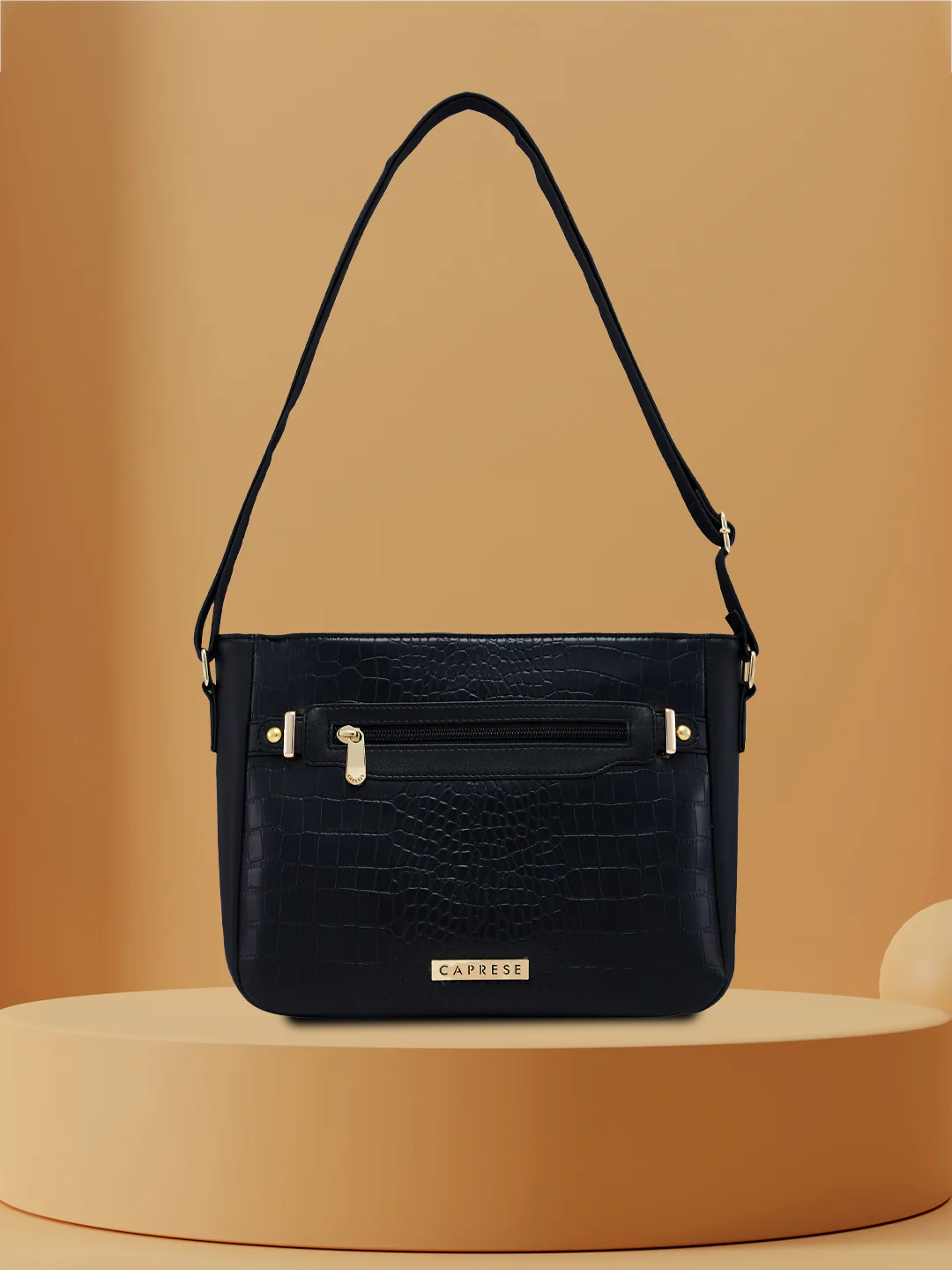 Caprese Savina Medium Black Sling Bag - Image 2