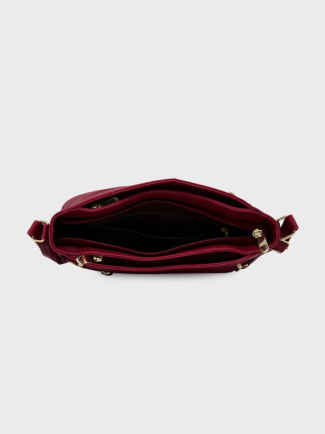 Caprese Savina Medium Maroon Sling Bag - Image 9