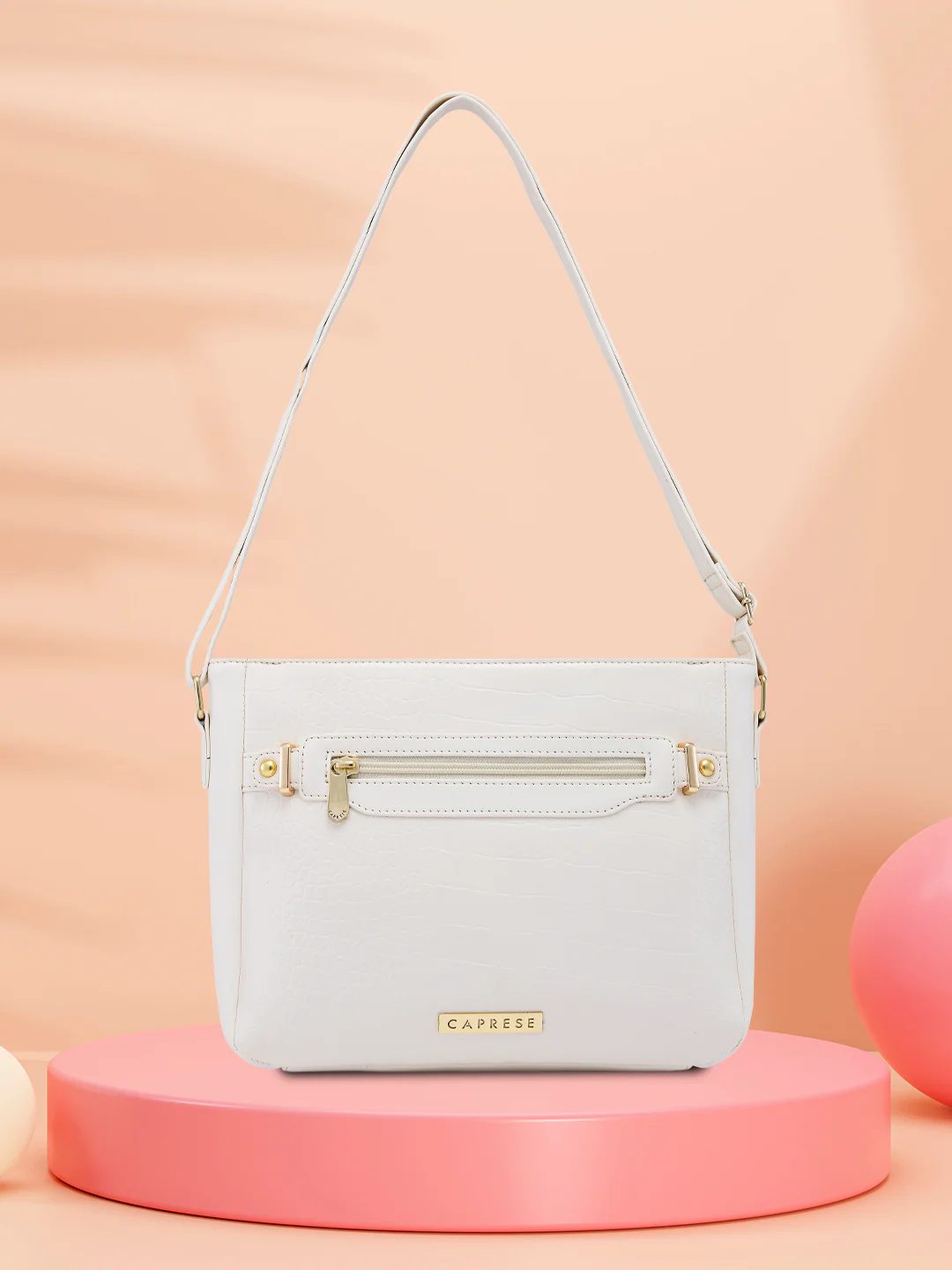 Caprese Savina Medium Off White Sling Bag - Image 5
