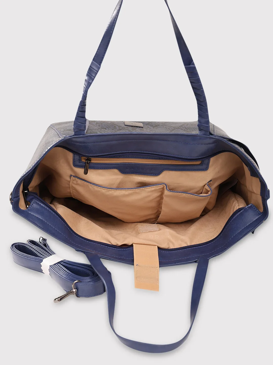 Caprese Saylor Large Blue Laptop Tote - Image 5