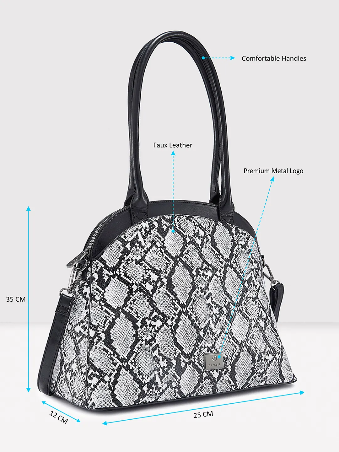 Caprese Saylor Large Black Satchel Bag - Image 7