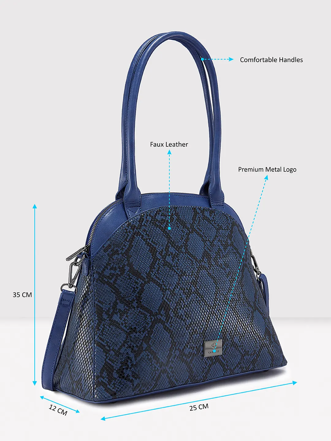 Caprese Saylor Large Blue Satchel Bag - Image 6