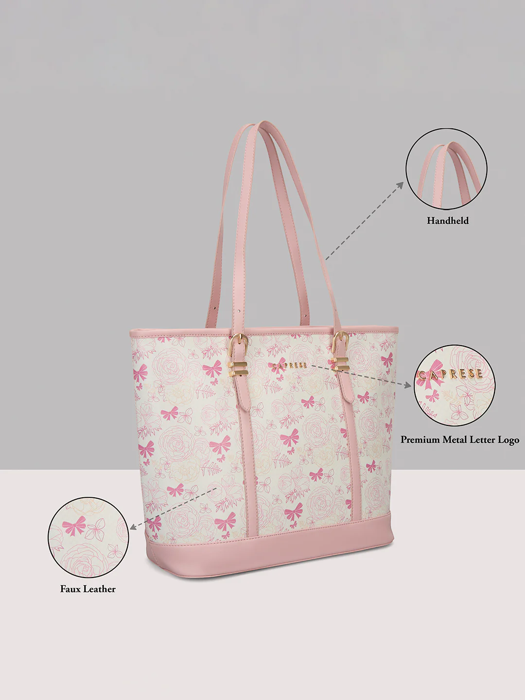 Caprese Scarlet Large Pink Sorbet Tote Bag - Image 3