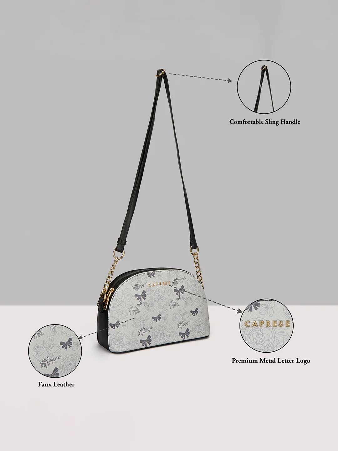 Caprese Scarlet Small Black Sling - Image 14