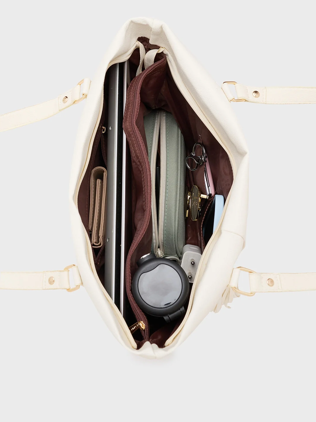 Caprese Scotty Medium White Tote Bag - Image 8