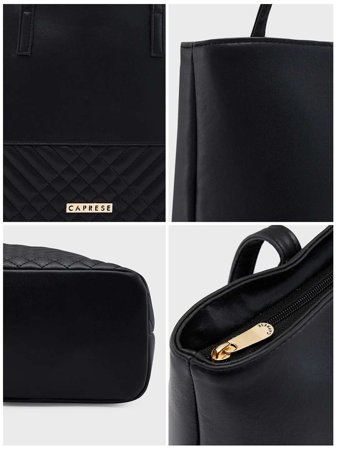 Caprese Serene Medium Black Tote Bag - Image 13