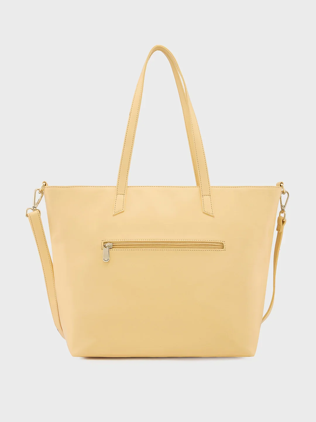 Caprese Shanaya Medium Printed Yellow Tote Bag - Image 3