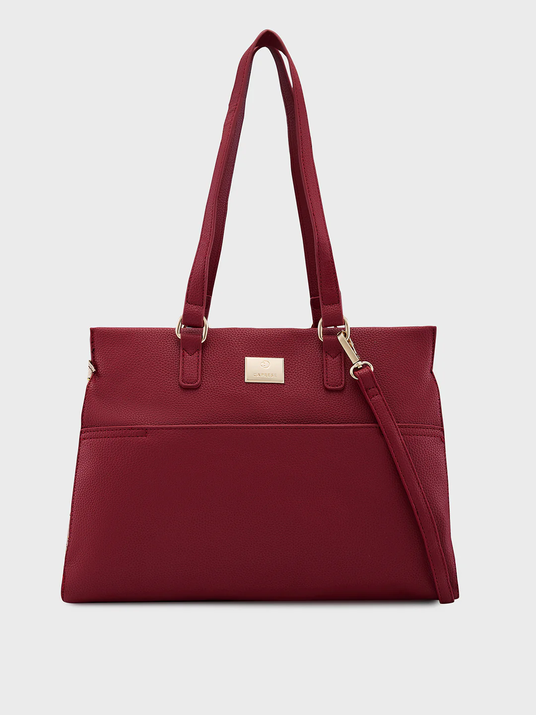 Caprese Shane Large Maroon Satchel Bag - Image 2