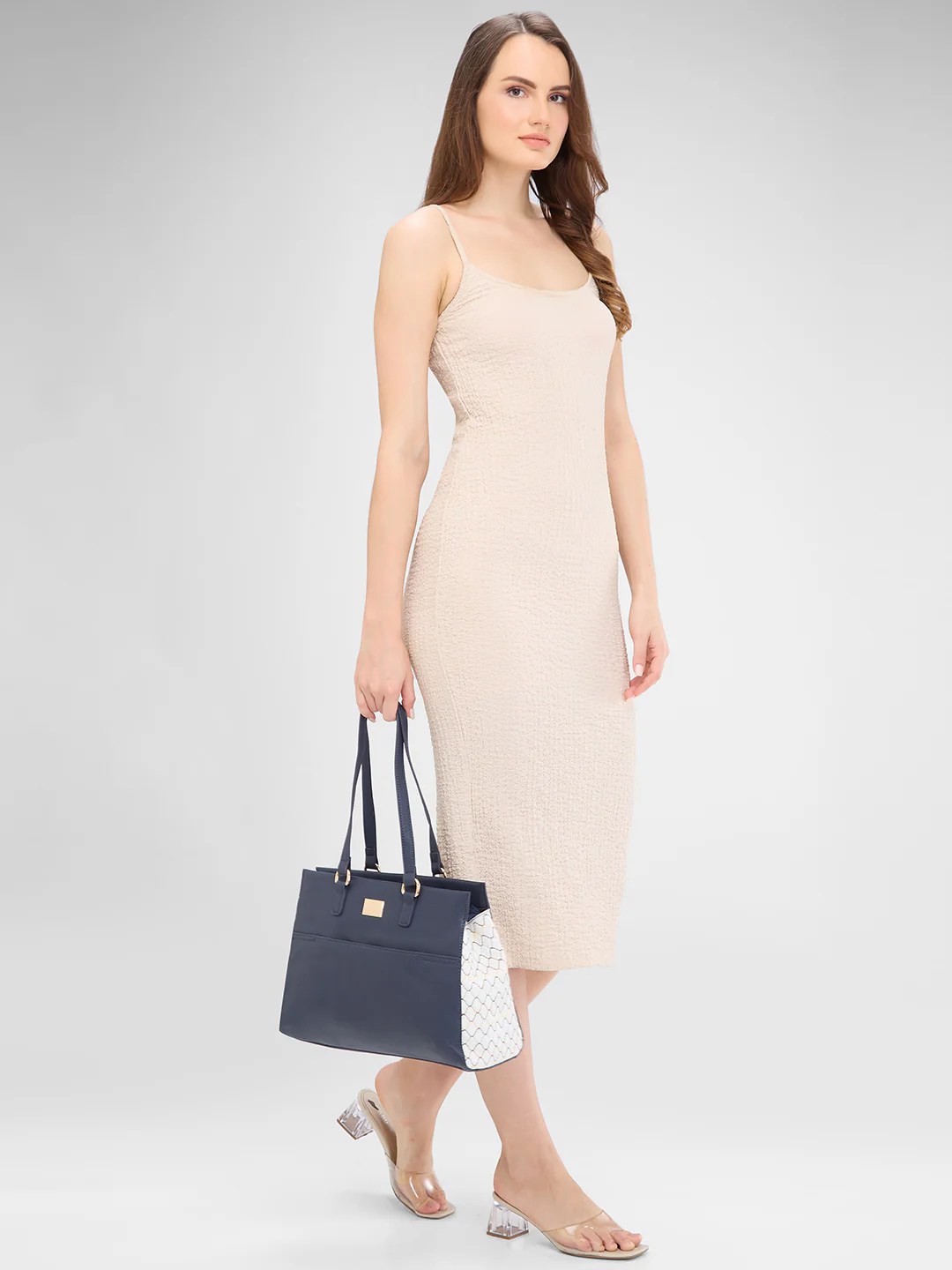 Caprese Shane Large Navy Satchel Bag - Image 2