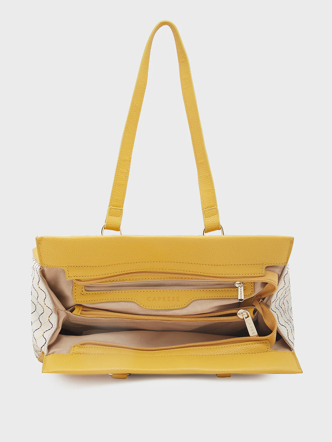 Caprese Shane Large Yellow Satchel Bag - Image 10