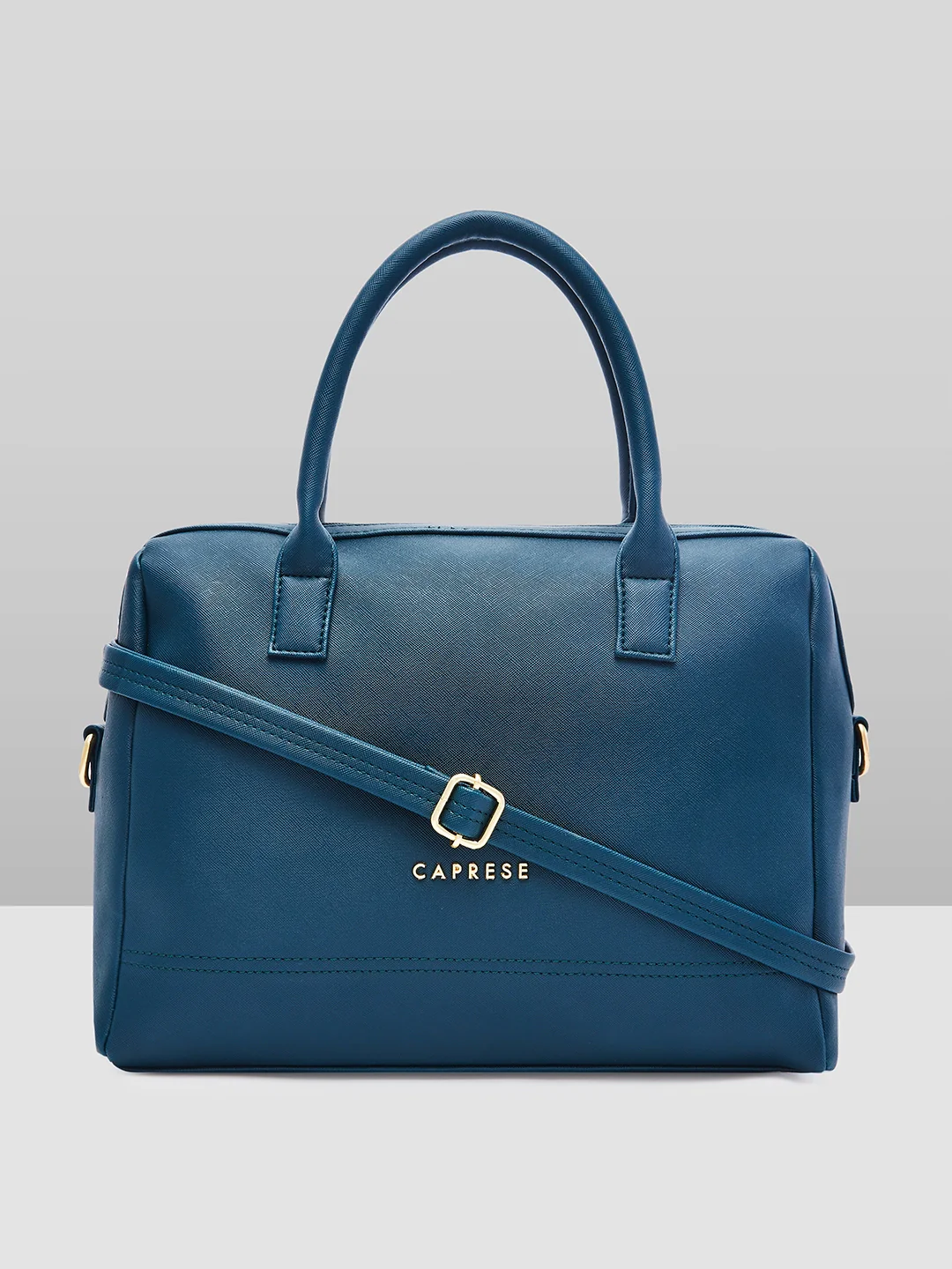 Caprese Shavon Medium Teal Satchel Bag - Image 11
