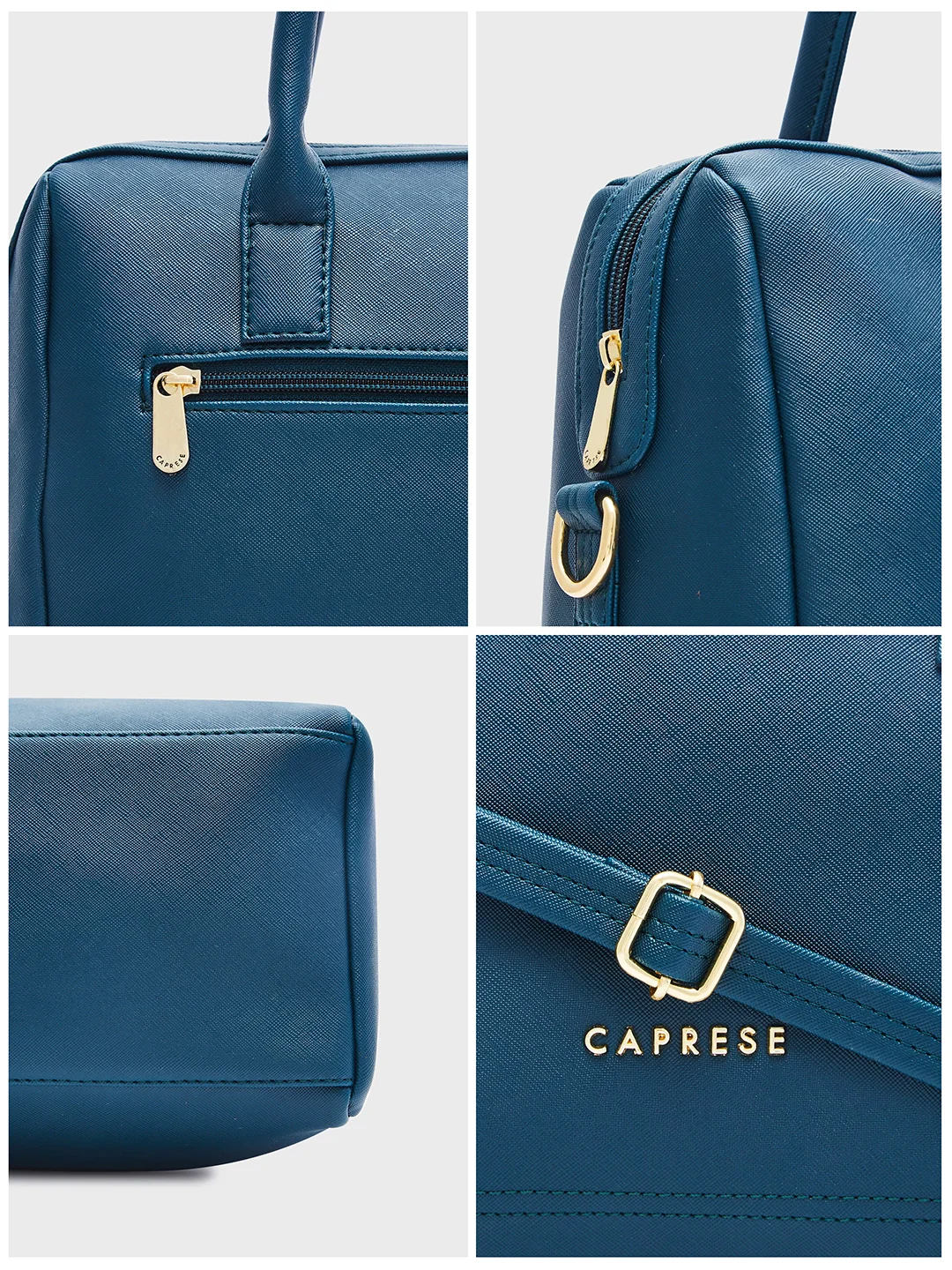 Caprese Shavon Medium Teal Satchel Bag - Image 12