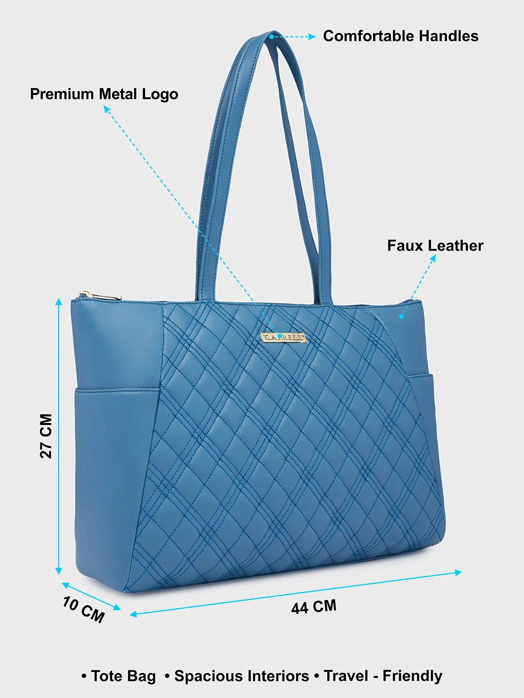 Caprese Sheena Large Teal Tote Bag - Image 7