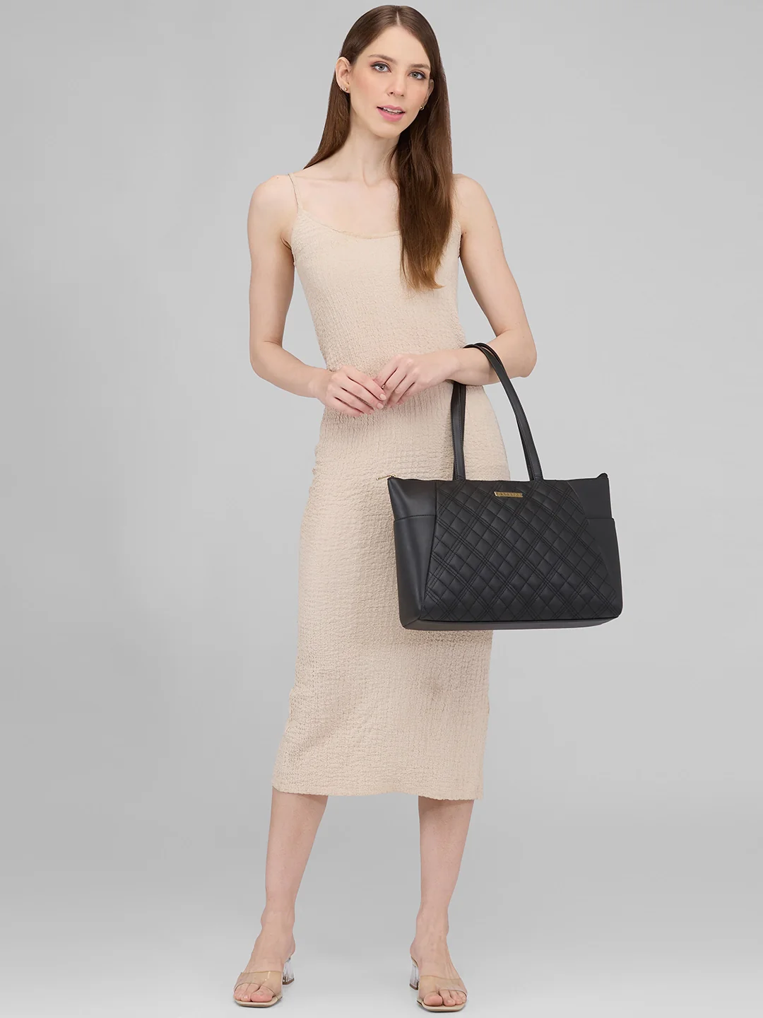 Caprese Sheena Large Black Tote Bag - Image 3