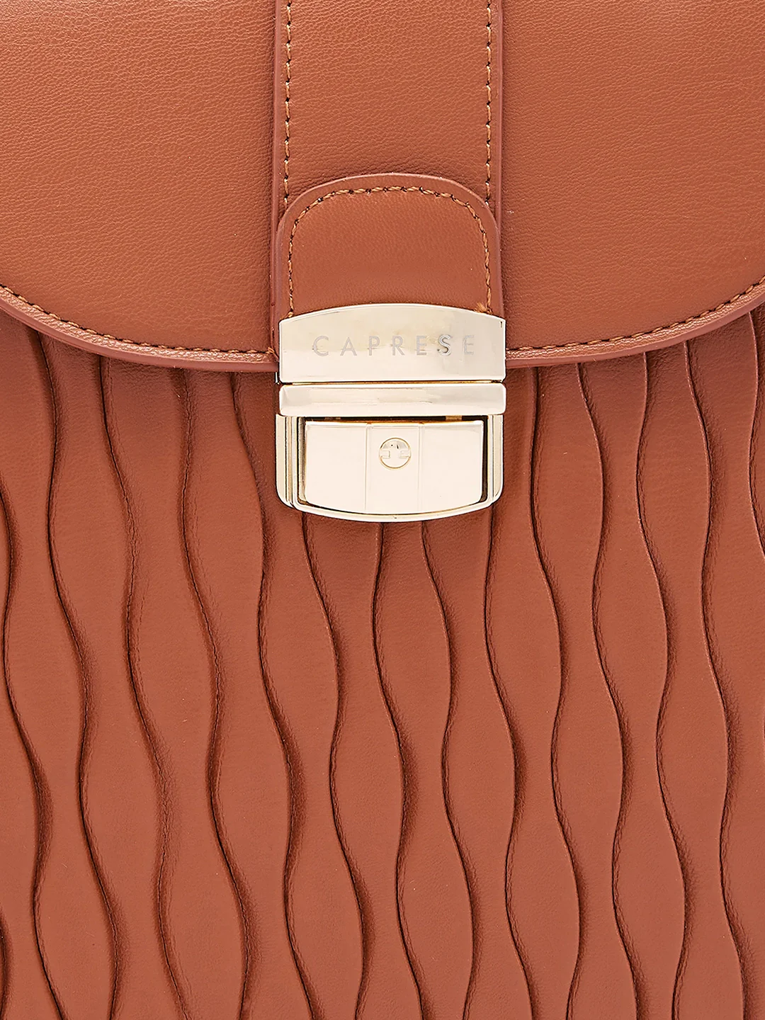 Caprese Shelbee Medium Tan Backpack - Image 7