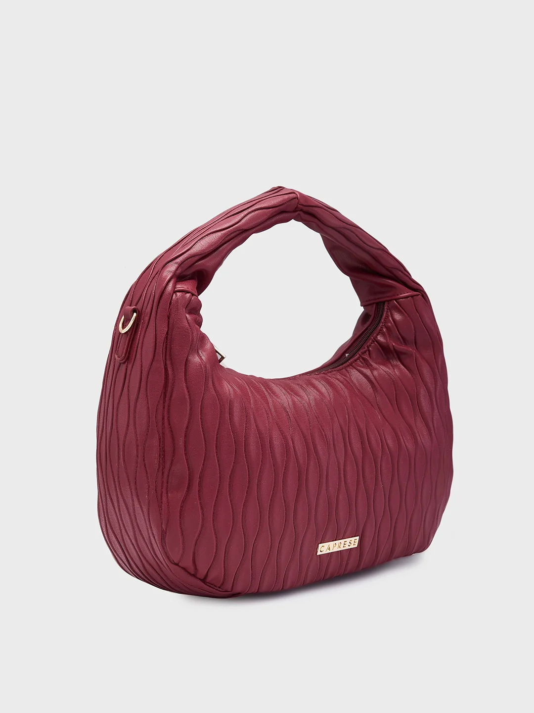 Caprese Shelbee Medium Burgundy Hobo Bag - Image 4
