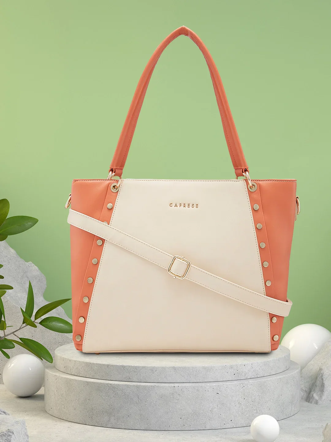 Caprese Shelby Large Beige Laptop Tote Bag - Image 2