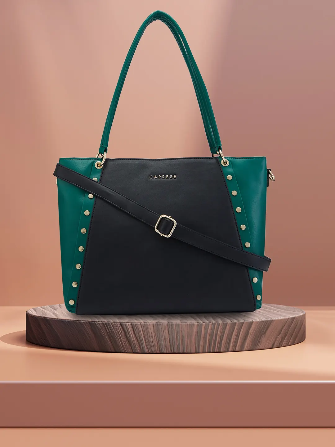Caprese Shelby Large Black Laptop Tote Bag - Image 2