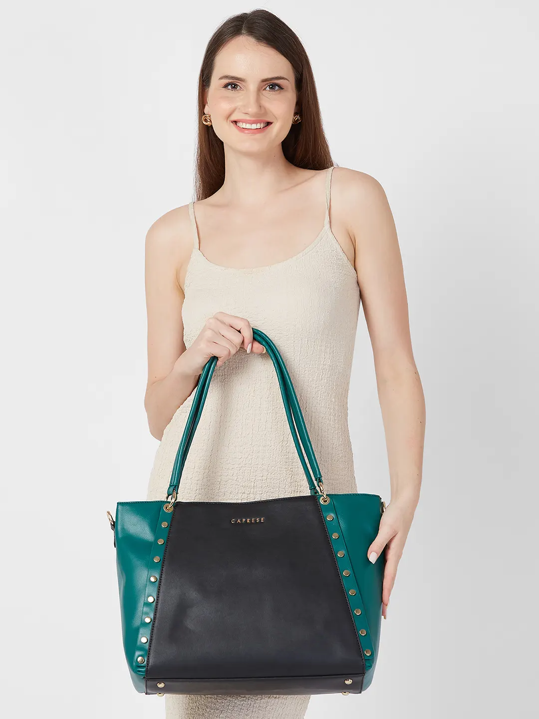 Caprese Shelby Large Powder Blue Laptop Tote Bag - Image 2