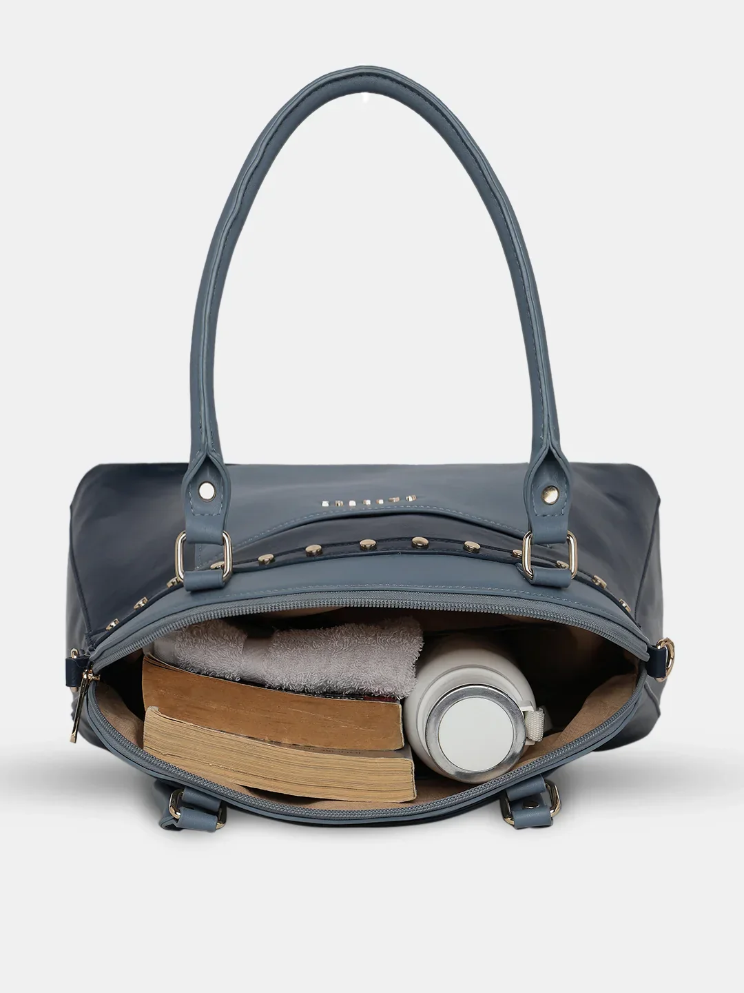 Caprese Shelby Large Powder Blue Satchel Bag - Image 14