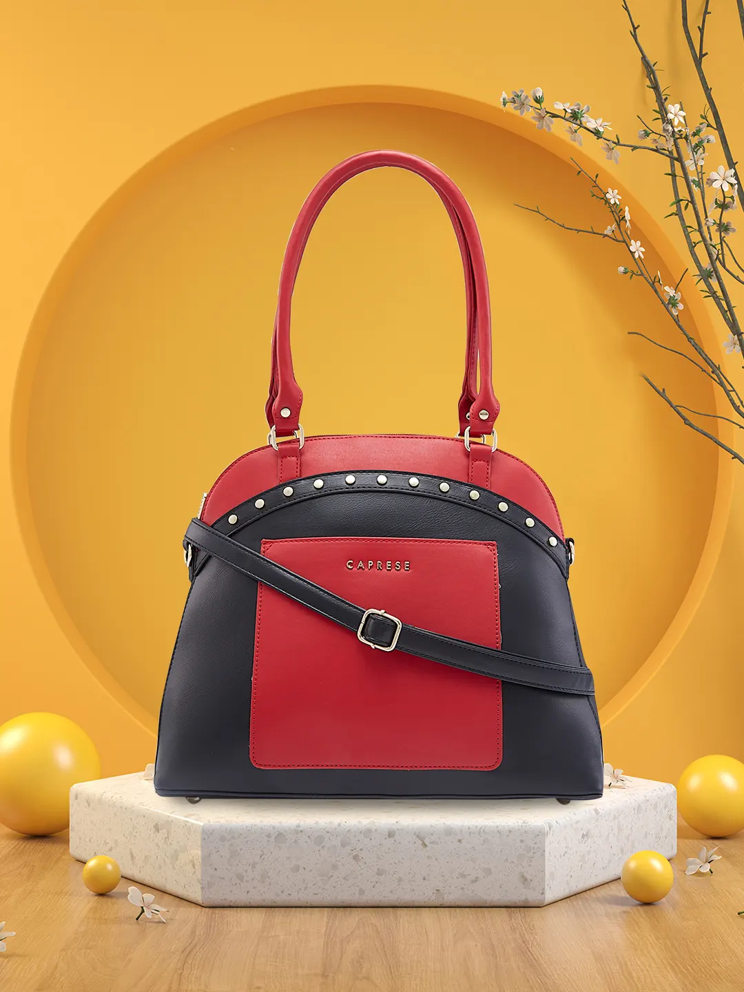Caprese Shelby Large Red Satchel Bag - Image 2
