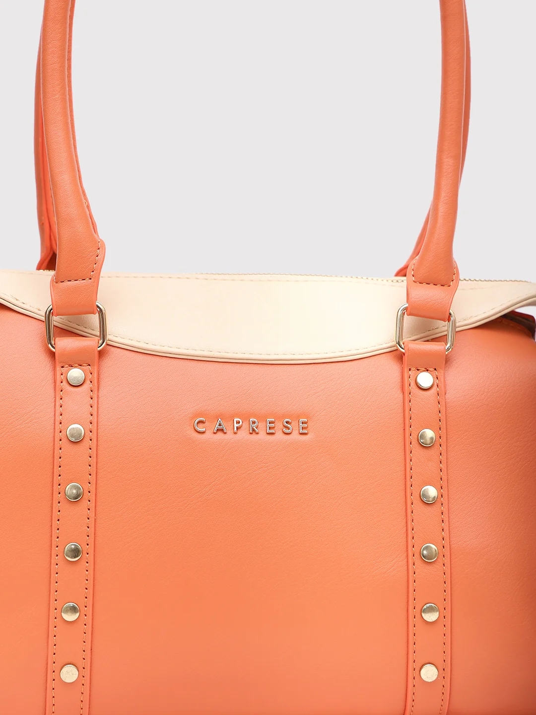 Caprese Shelby Small Beige Satchel Bag - Image 11