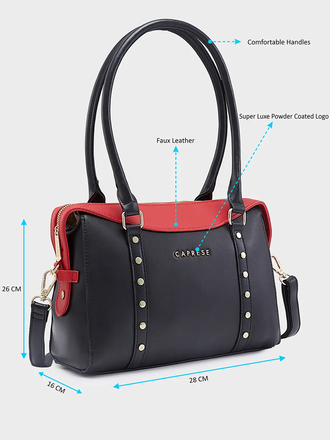 Caprese Shelby Small Red Satchel Bag - Image 6