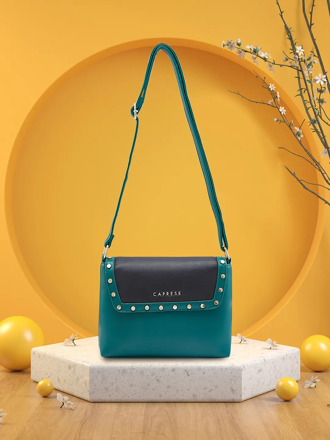 Caprese Shelby Medium Black Sling Bag - Image 14