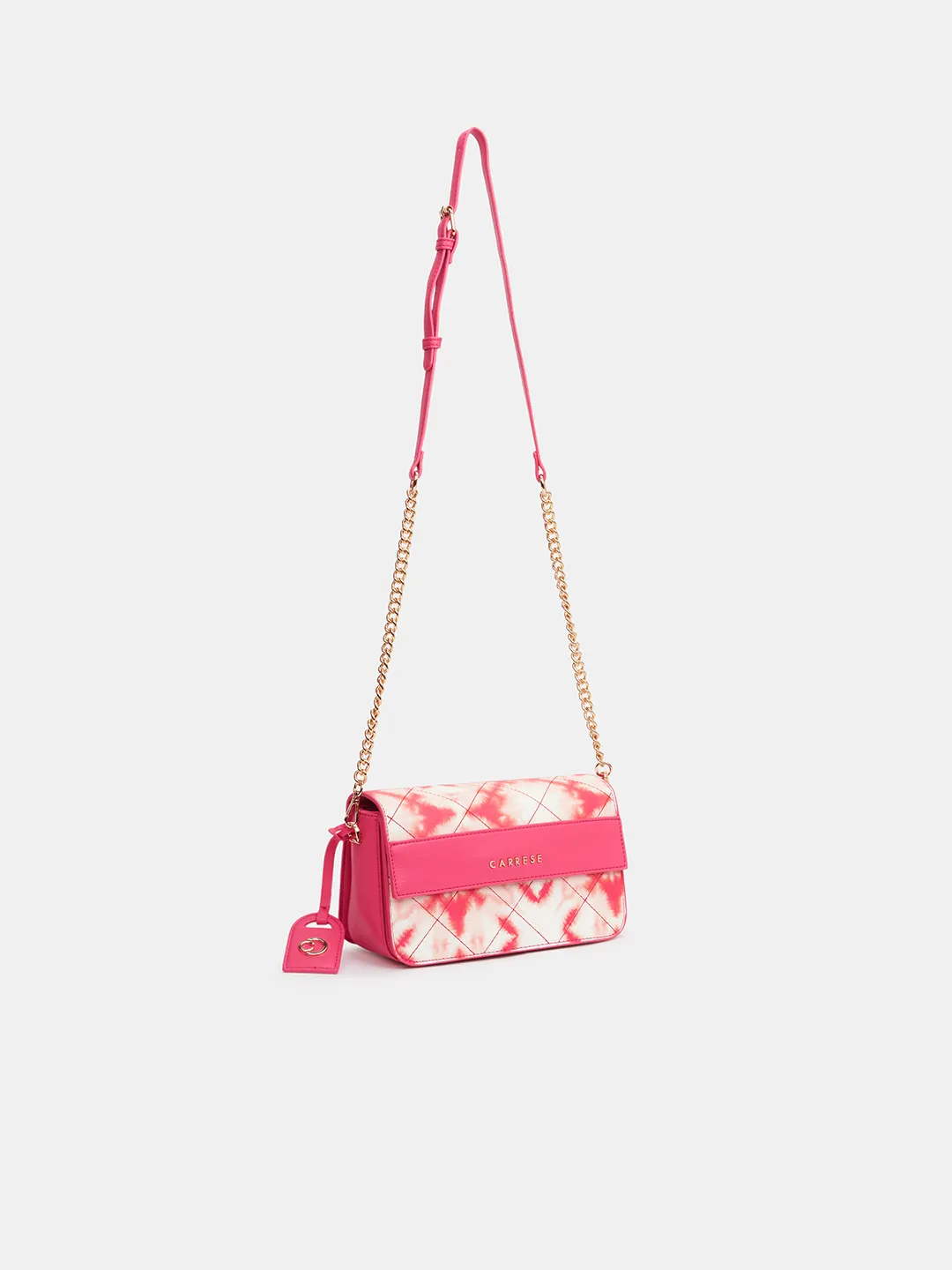 Caprese Shibori Medium Pink Sling Bag - Image 3