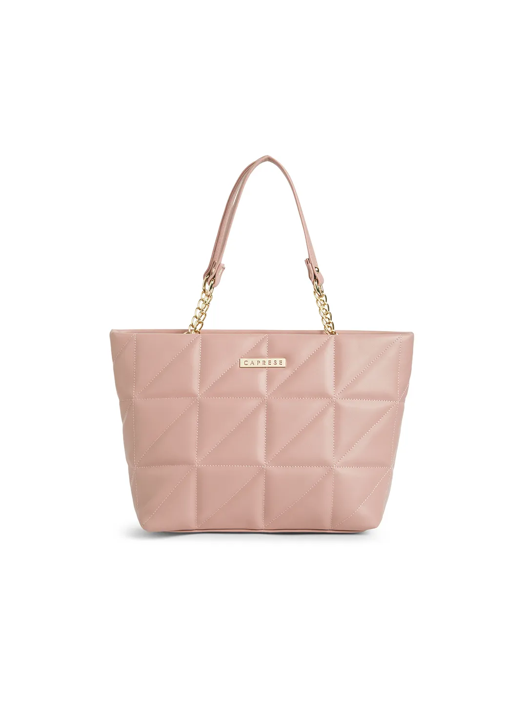 Caprese Shine Small Powder Pink Tote Bag