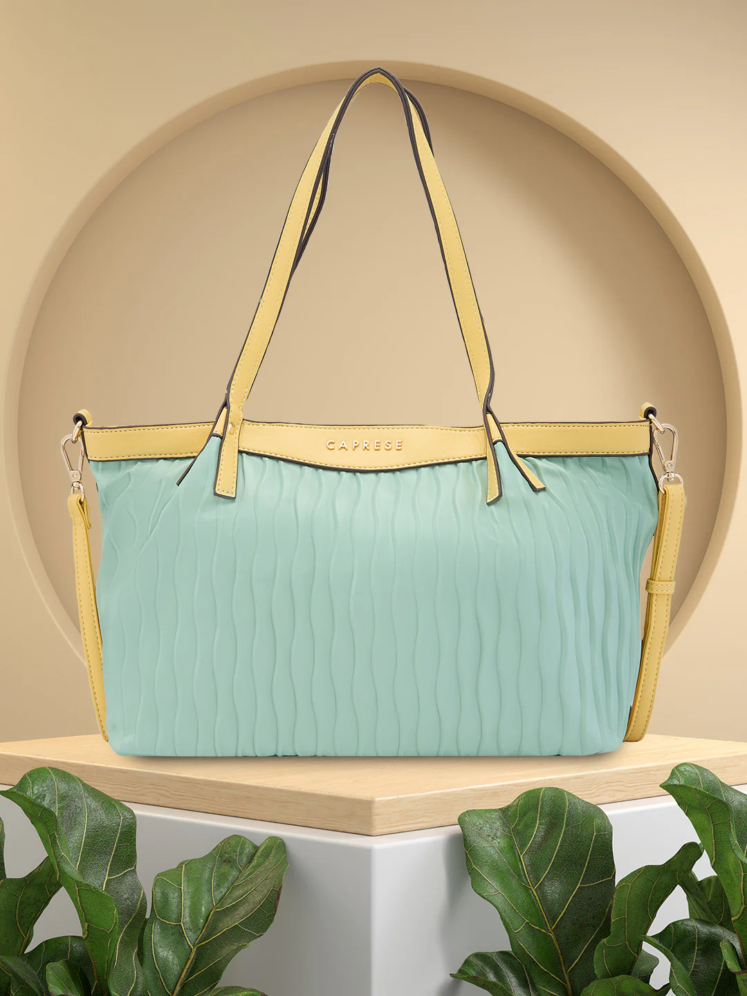 Caprese Shyla Large Mint Satchel Bag