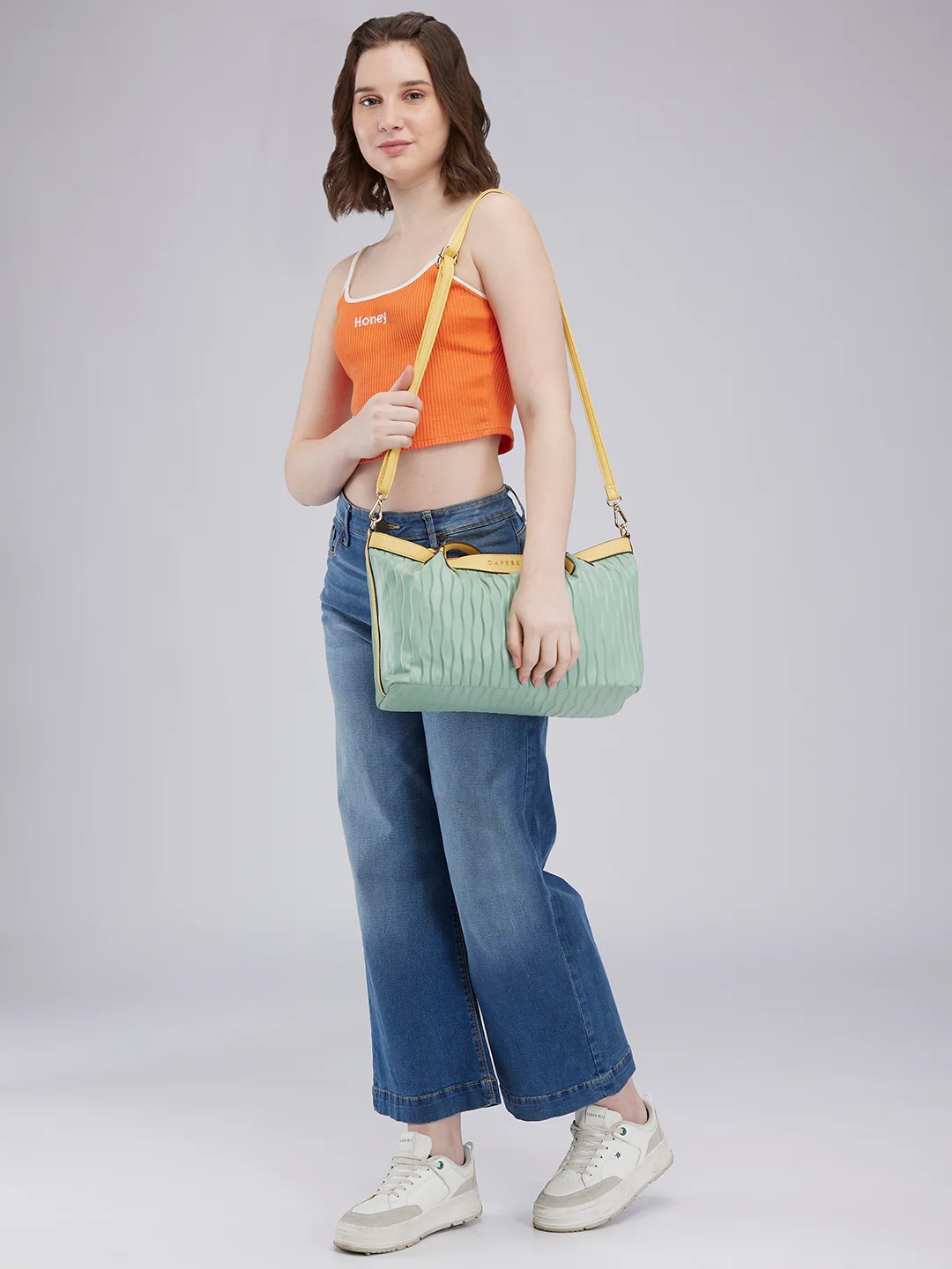 Caprese Shyla Large Mint Satchel Bag - Image 2