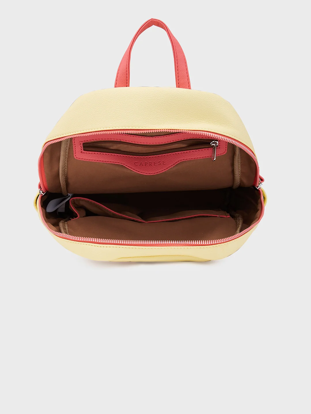 Caprese Sia Medium Light Yellow Fashion Backpack - Image 5
