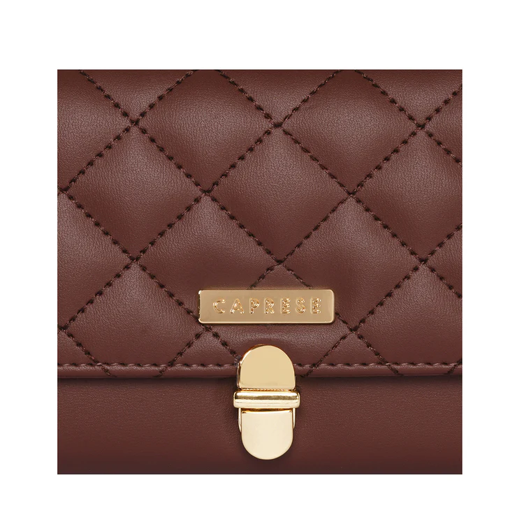 Caprese Sia Medium Burgundy Flap Wallet - Image 7