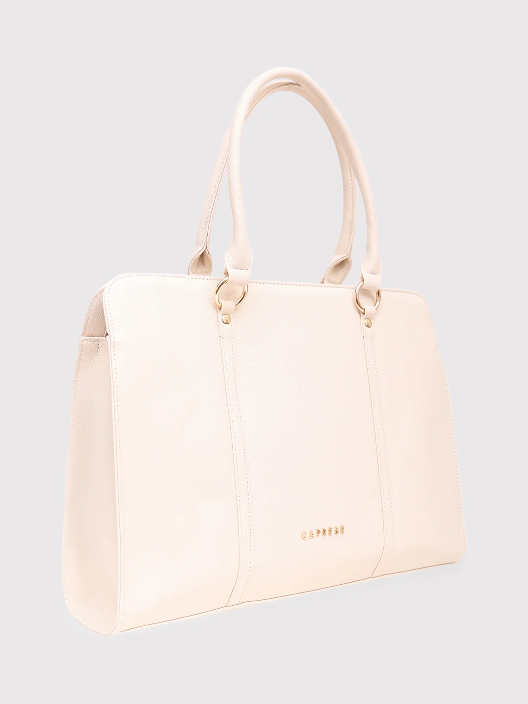 Caprese Sienna Large Beige Laptop Bag - Image 3