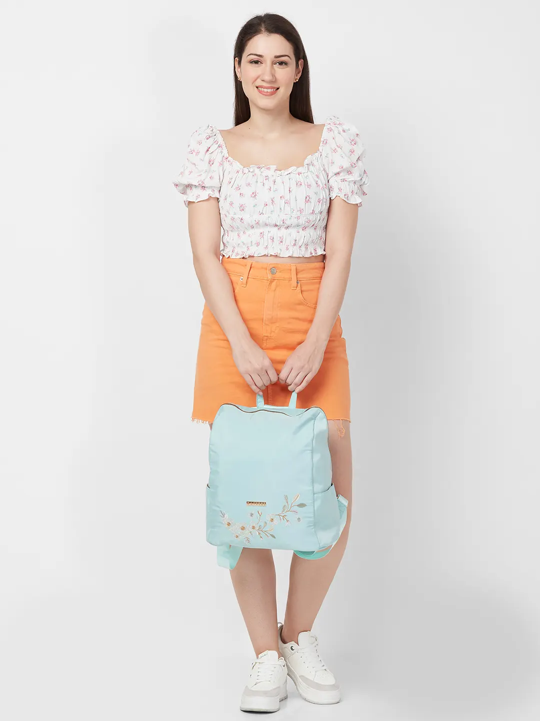 Caprese Sierra Large Light Blue Backpack - Image 2