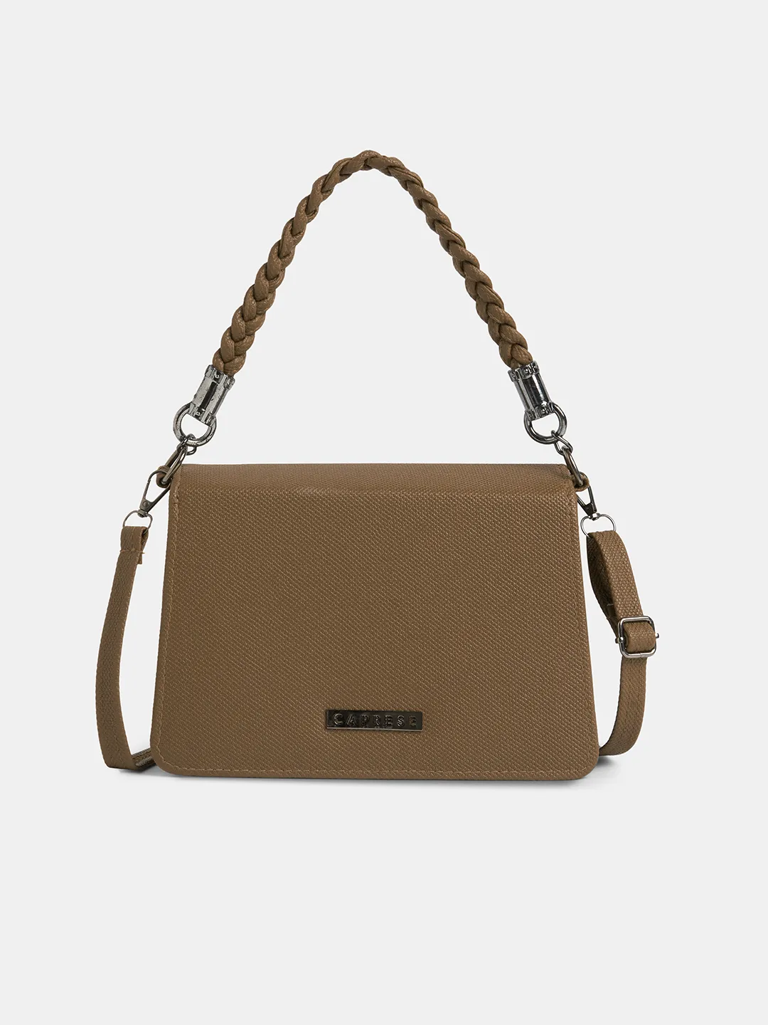 Caprese Sierraa Medium Tan Baguette Bag - Image 4