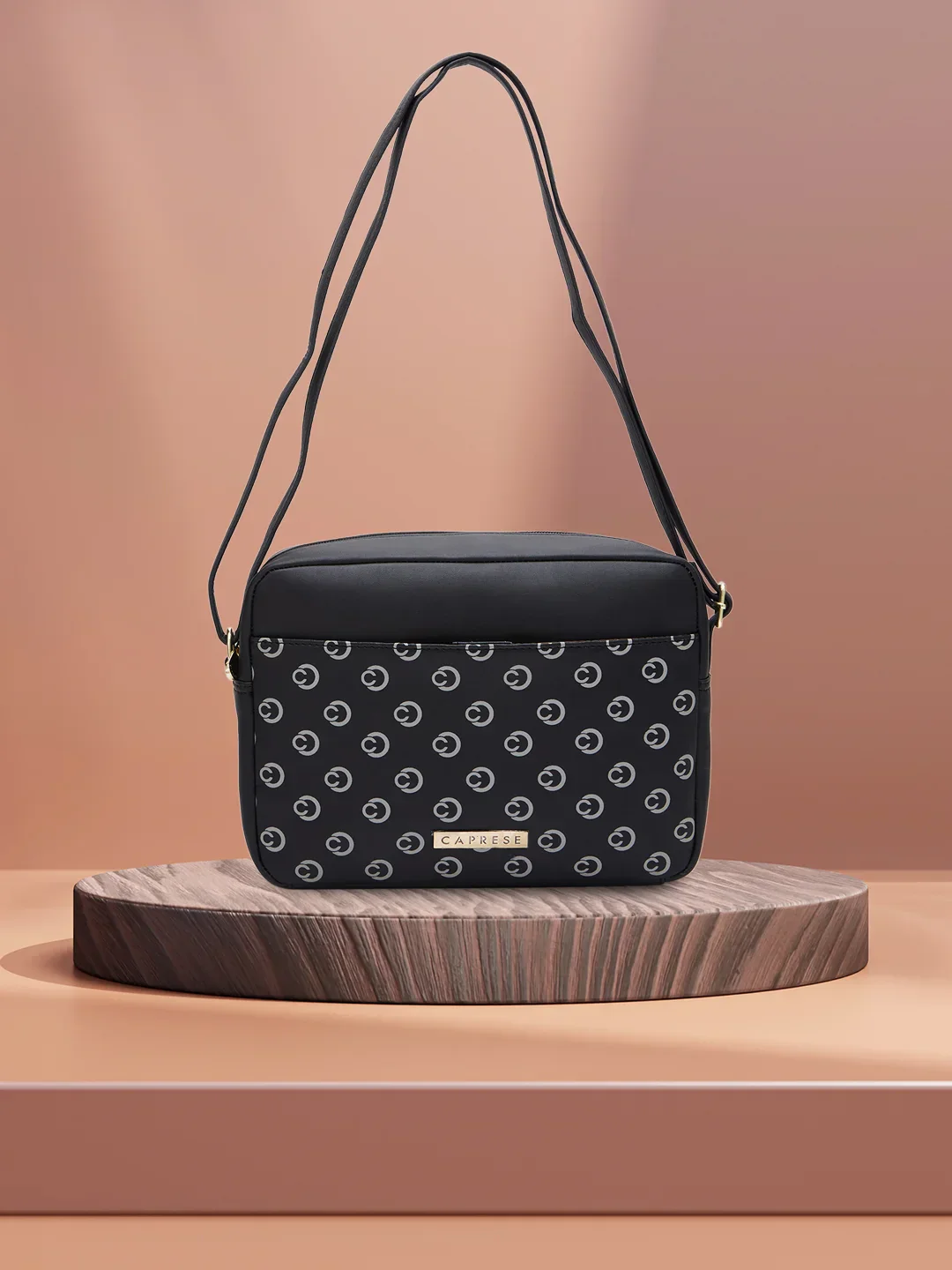 Caprese Siesta Small Black Sling Bag - Image 2