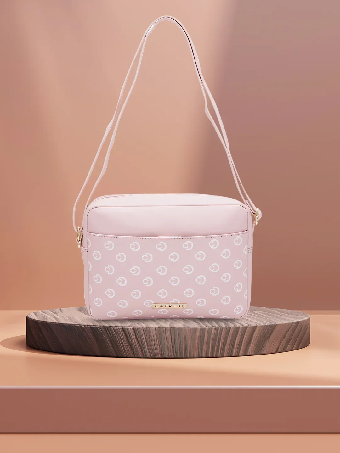 Caprese Siesta Small Powder Pink Sling Bag - Image 3
