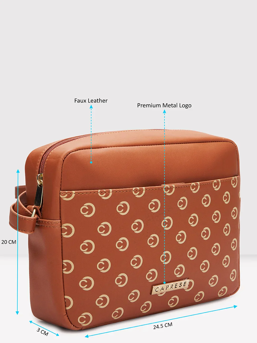 Caprese Siesta Small Tan Sling Bag - Image 10