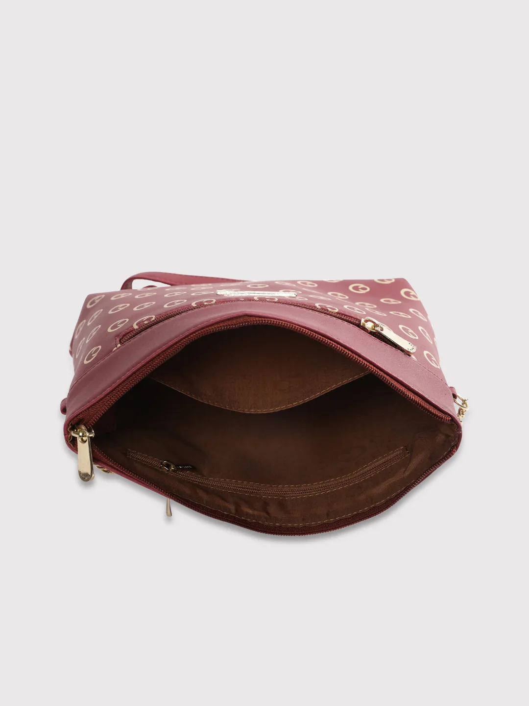 Caprese Siesta Small Maroon Sling Bag - Image 10