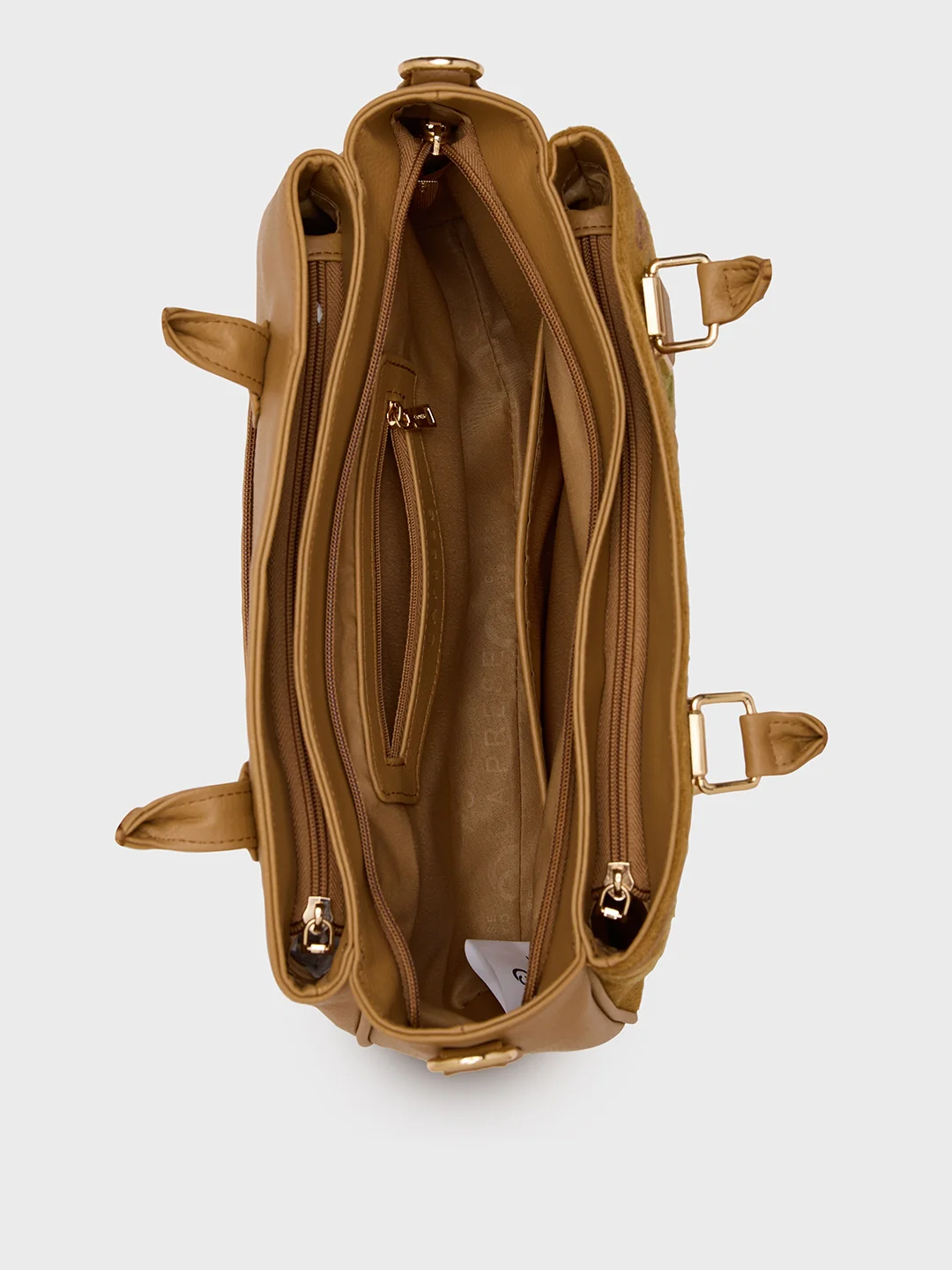 Caprese Siji Tresna Large Brown Satchel Bag - Image 9
