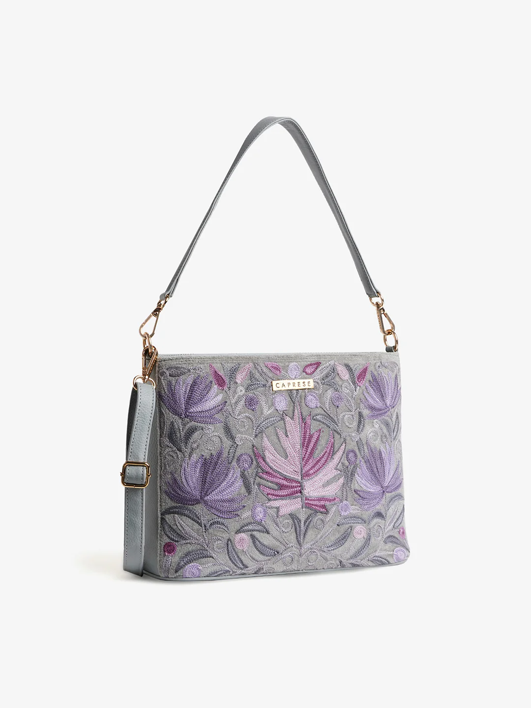 Caprese Siji Tresna Large Grey Crossbody Bag - Image 3