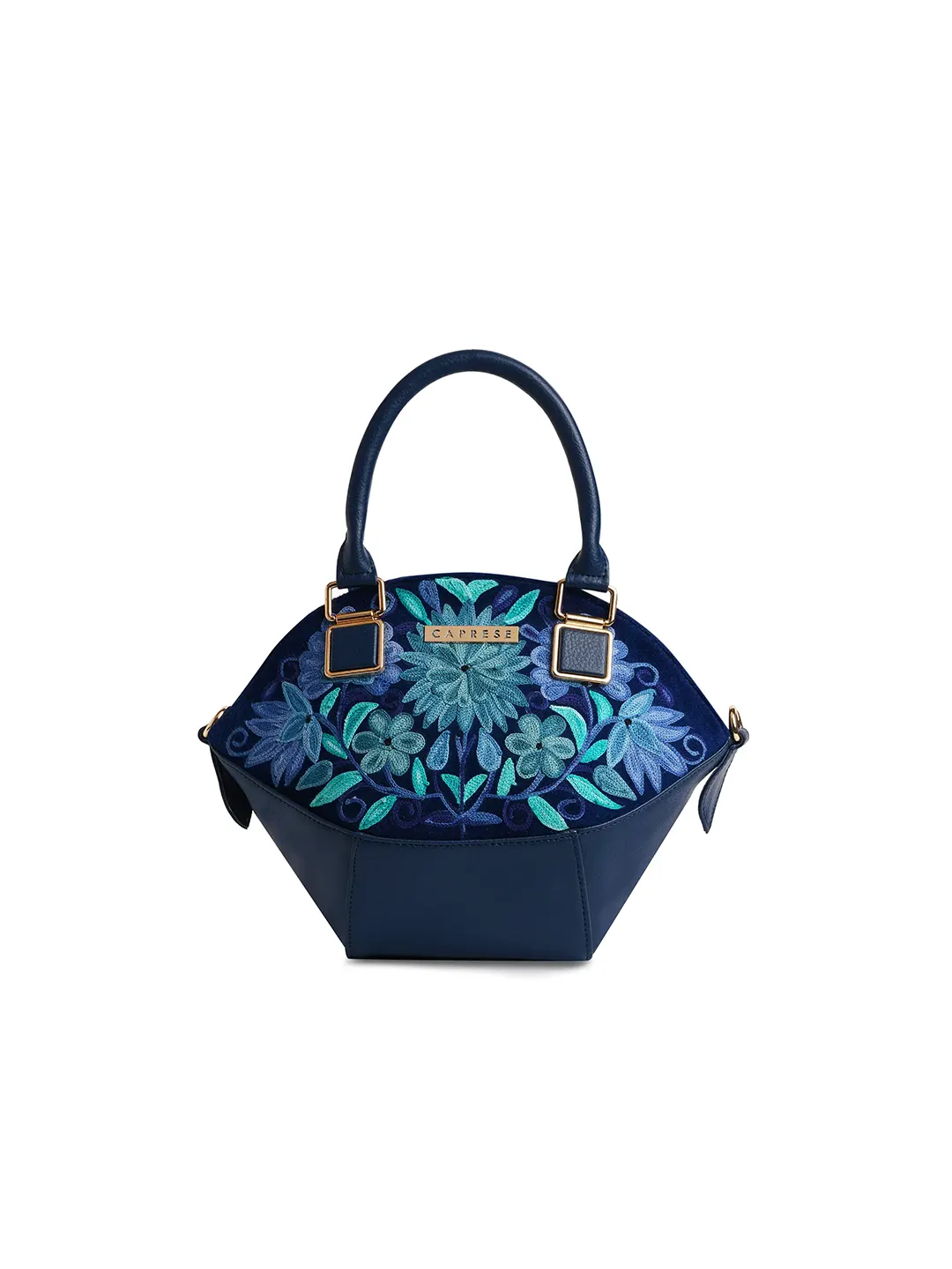 Caprese Siji Tresna Small Blue Satchel Bag - Image 2