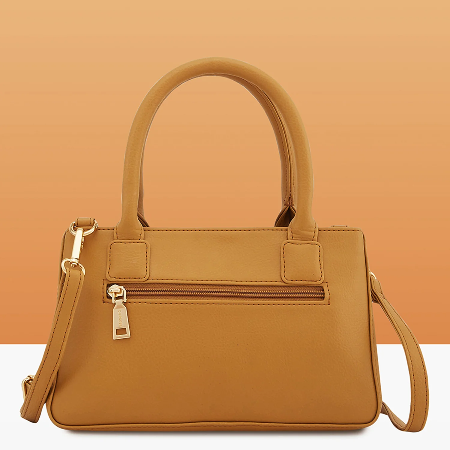 Caprese Siji Tresna Small Brown Satchel Bag - Image 4