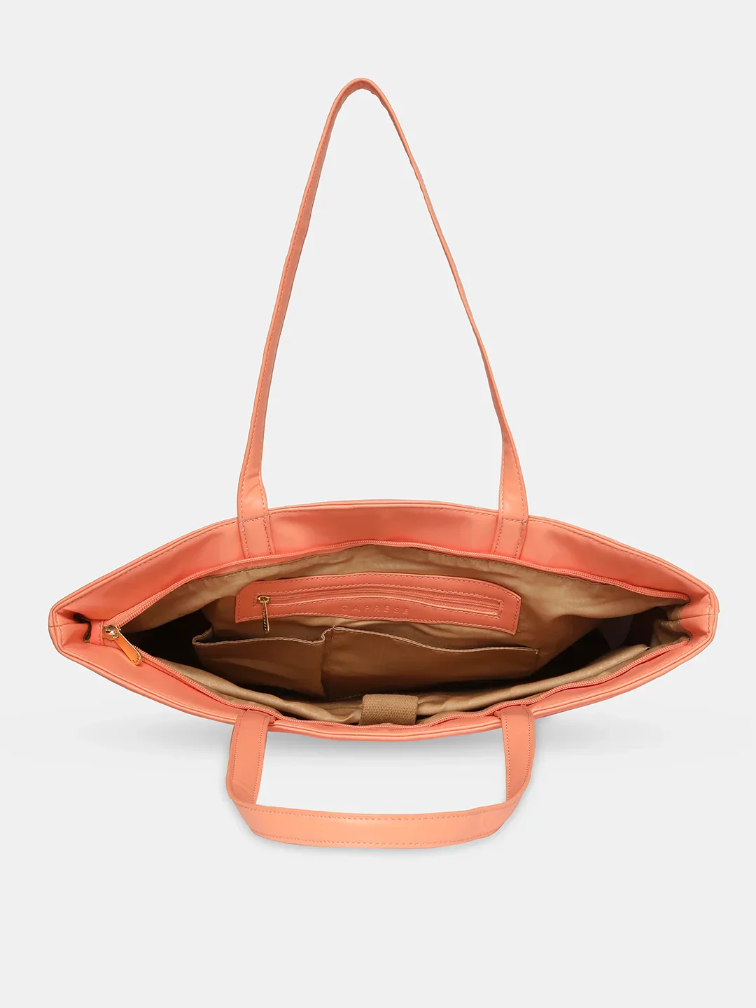 Caprese Snow Printed Large Coral Laptop Tote - Image 10