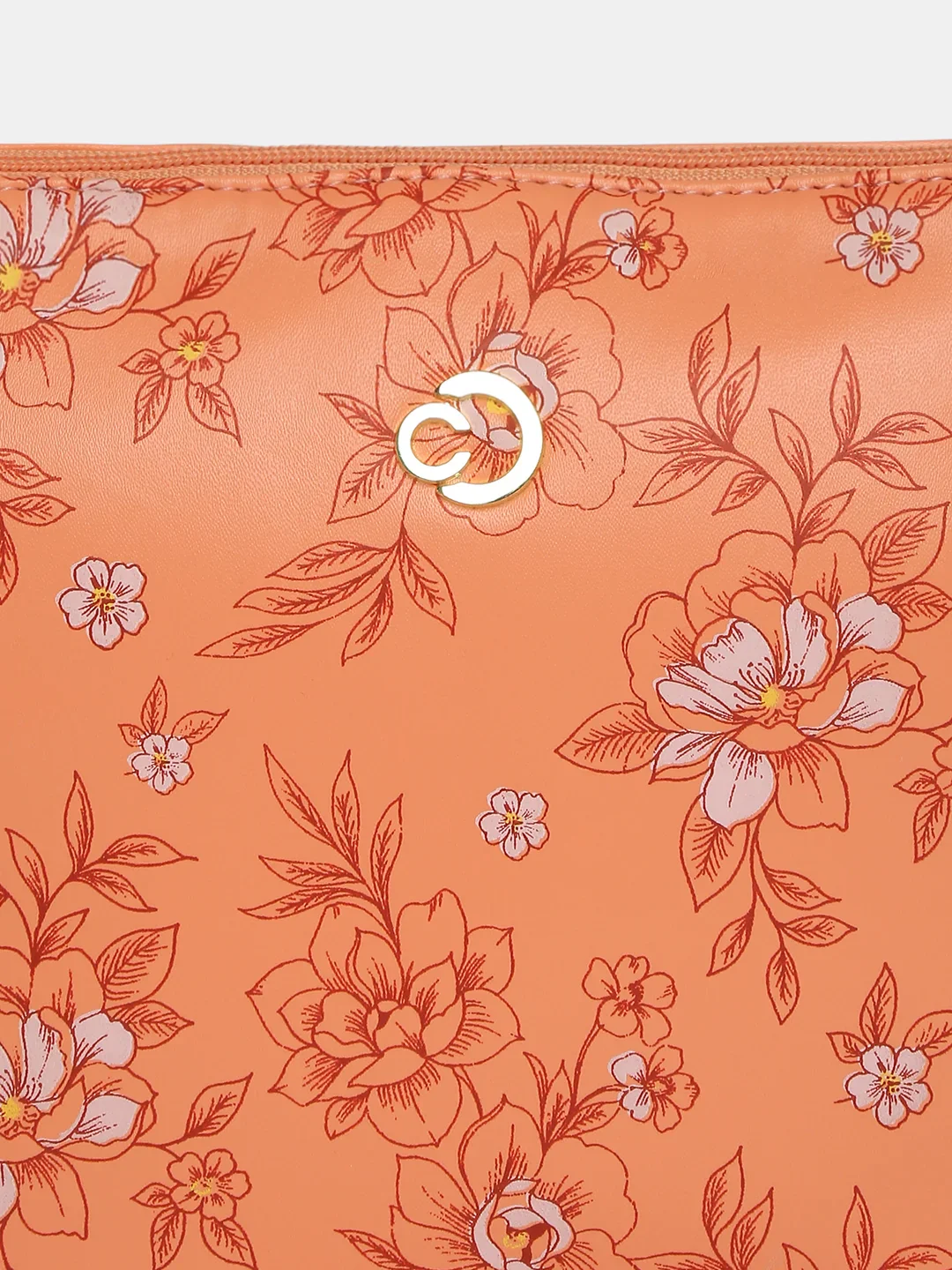Caprese Snow Medium Printed Coral Sling Bag - Image 8