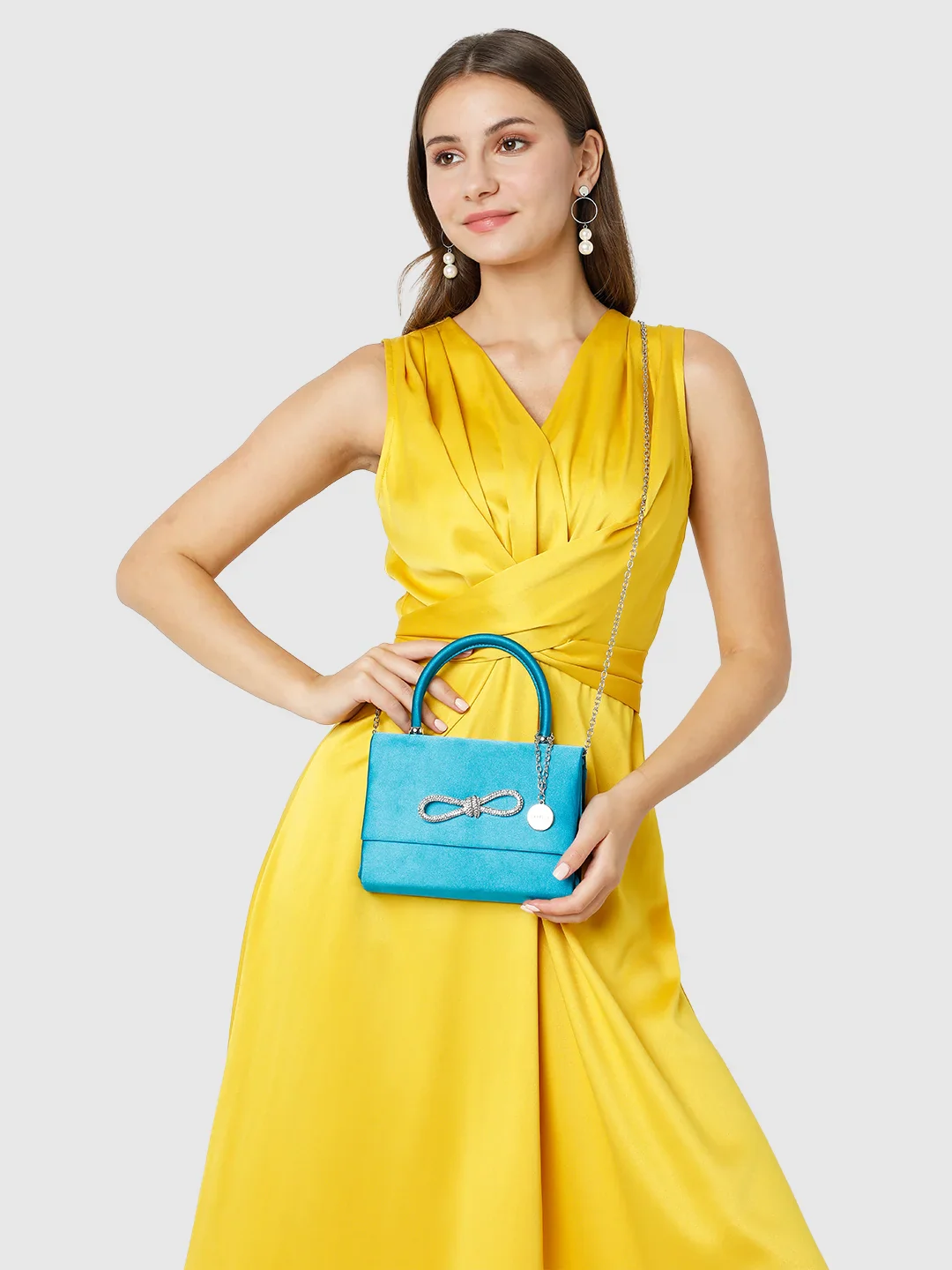 Caprese Sofia Small Blue Clutch - Image 11