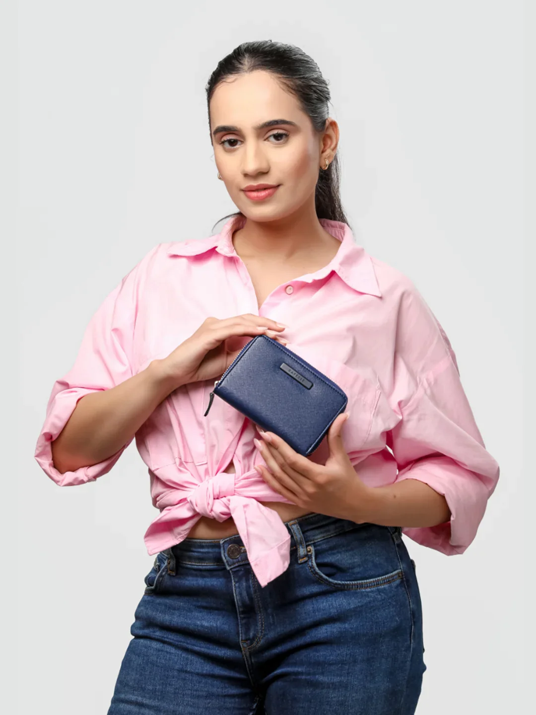 Caprese Sophia Small Navy Zip Around Wallet - Image 13